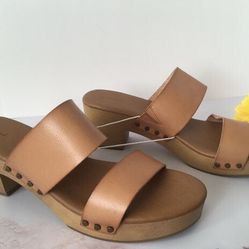Tan Heels/Clogs, Size 11
