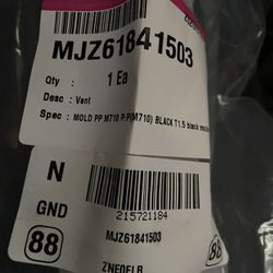 LG DISHWASHER VENT PART NUMBER MJZ(contact info removed)3