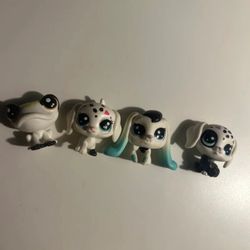 LPS 2 dogs, 1 bunny, and 1 frog