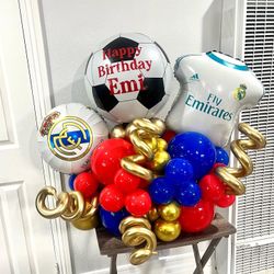 Real Madrid Soccer Balloon Arrangement 