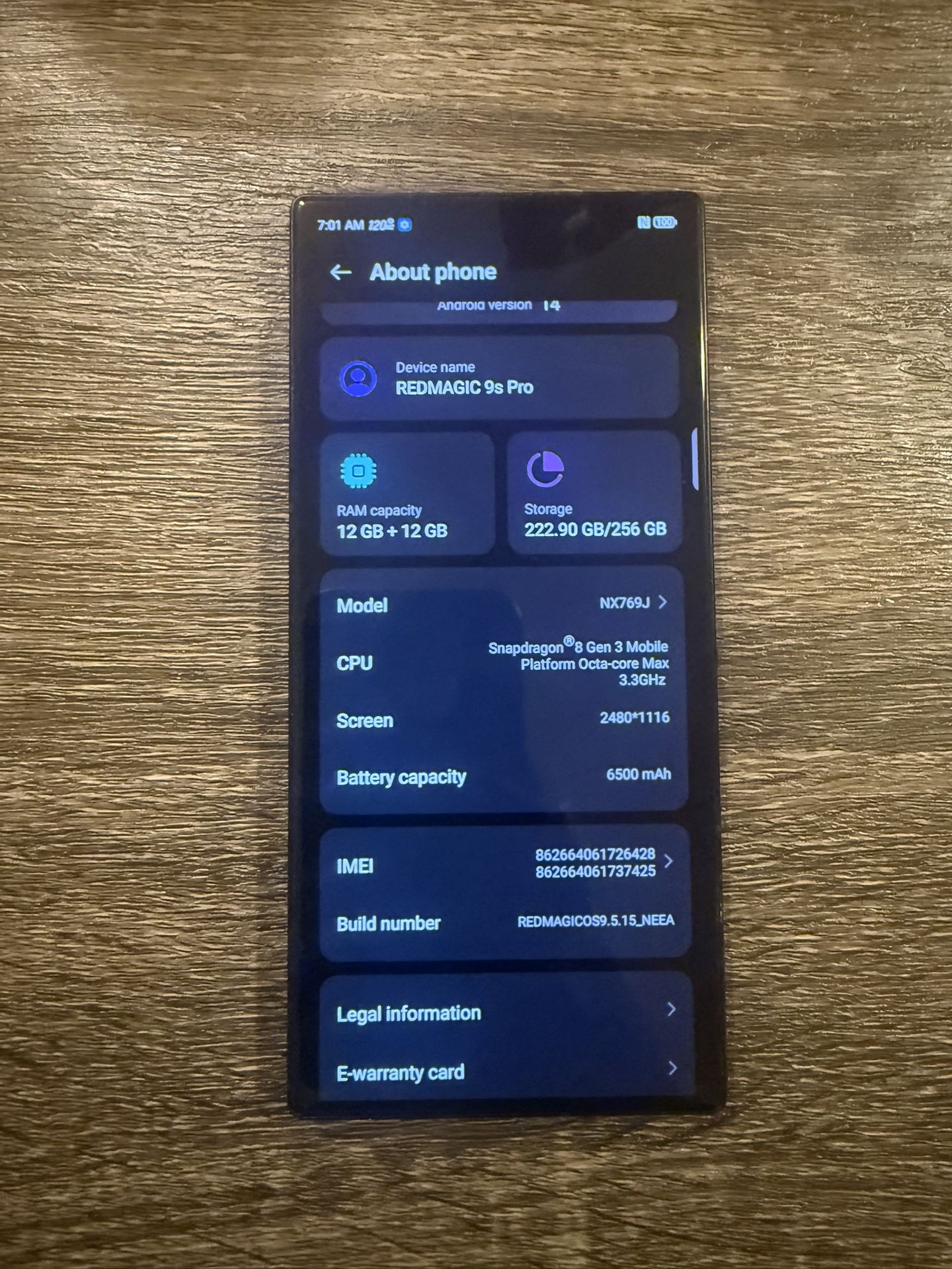 Like New Unlocked Red Magic 9S Pro – 16GB RAM / 256GB Storage - $475 FiRM