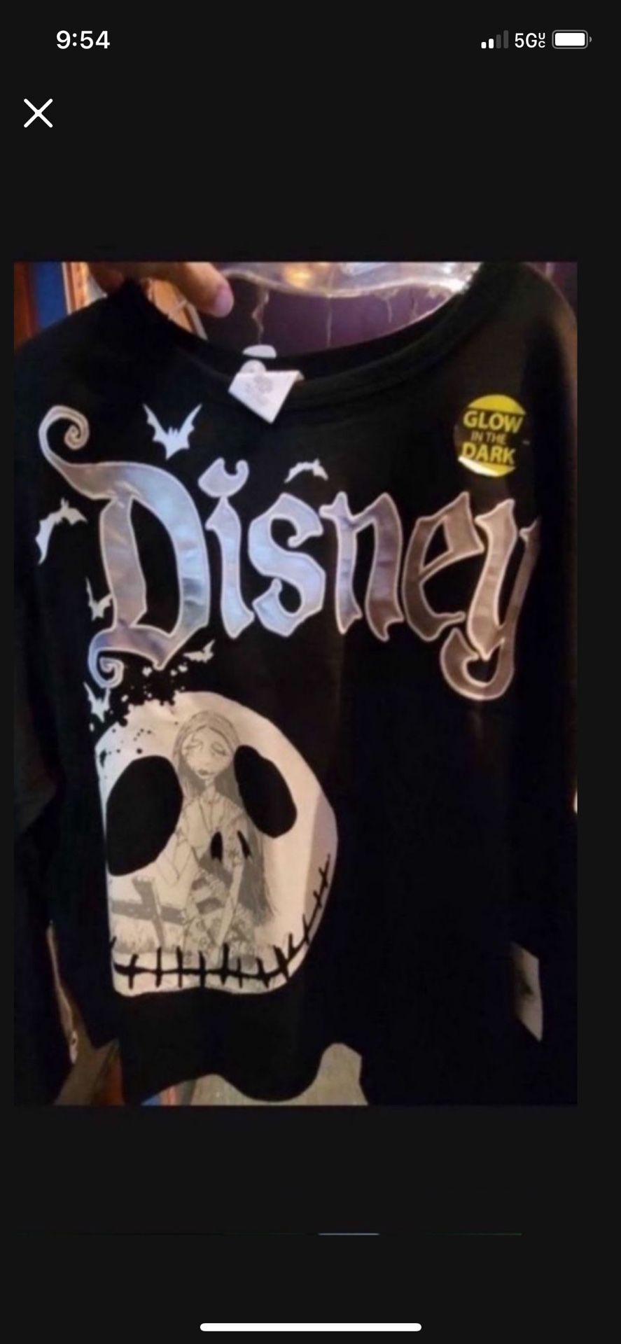 Disney Parks Jack Skellington Glow-in-the-Dark Spirit Shirt size 2X New Pick up location in the city of Pico Rivera