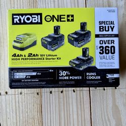 Ryobi One + High Performance 4Ah & 2Ah 18V Starter Kit