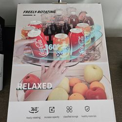 New Rotating Trya For Refrigerator With Suction Cups On Bottom 