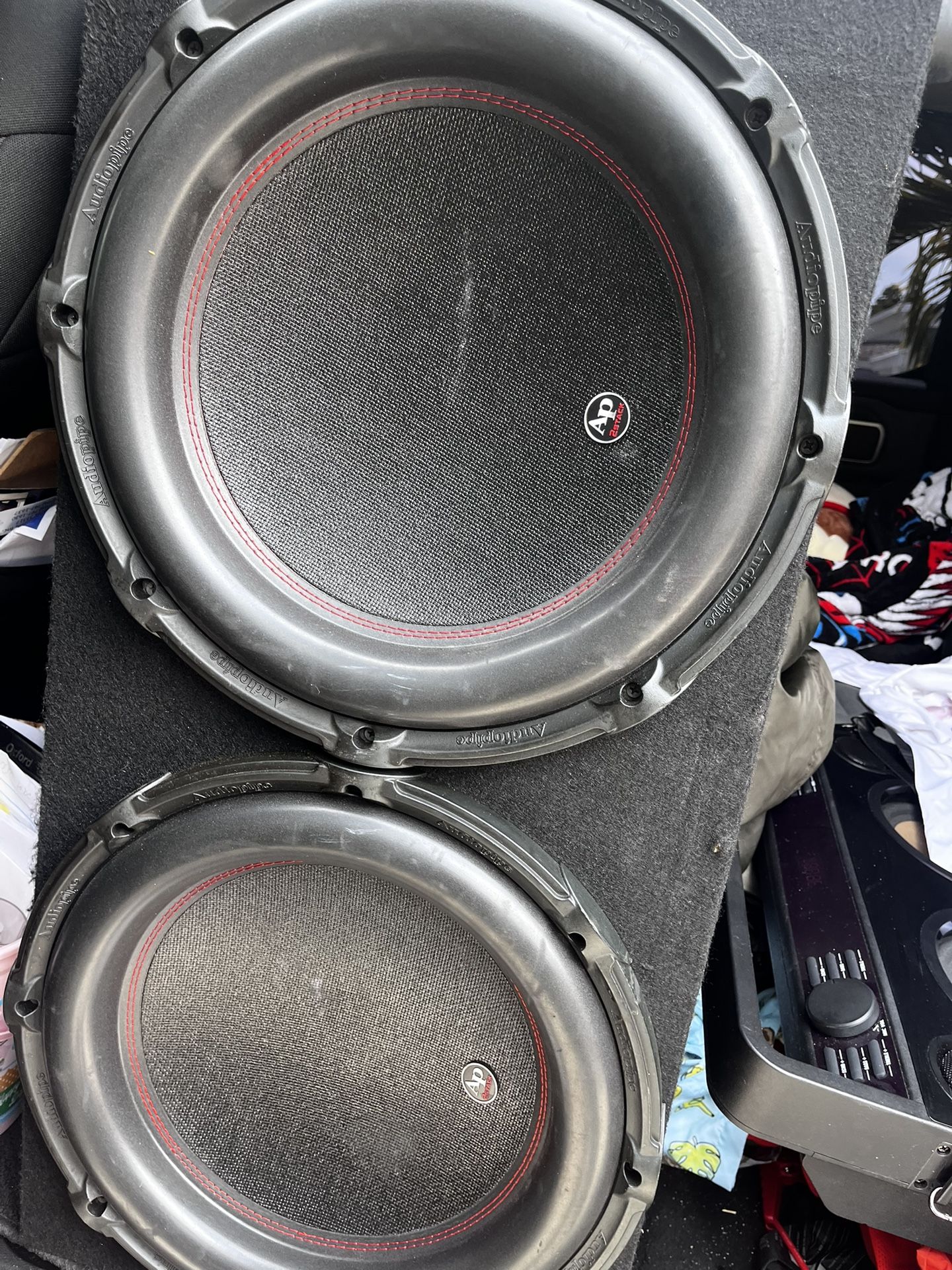 Speaker With Box AudioPipe 2stack 12’s