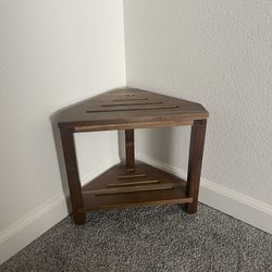 Acacia wood Corner Stool/ Corner table 