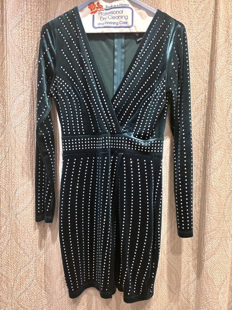 Size Small Green Velvet Dress