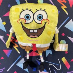 Spongebob Squarepants Plush Toy 12" Nickelodeon 2010 Viacom Stuffed Animal