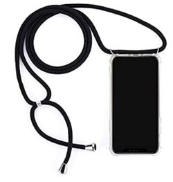 iPhone 11 Pro Max Crossbody Clear Case - Fashion Clear TPU , Holder Cord Strap Neck Lanyard, Protective Shock Absorption Air Cushion Bumper