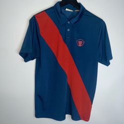 Howler Bros Magic Mesh Polo Shirt Mens Small Blue Red Performance