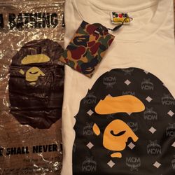 Bape X Mcm Black Print 