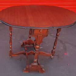 Small Drop Leaf Side Table & Drawer Dining Kitchen