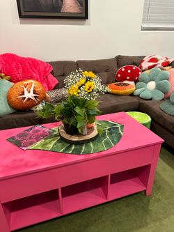 Pink Lift top Coffee Table