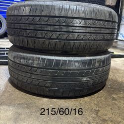 (2) - 215/60/16 Fuzion Touring Tires
