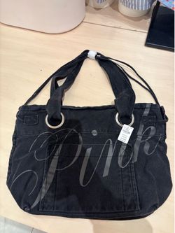 Canvas Flat-Bottom Tote Bag | PINK
