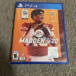 Madden NFL 20  For PS4 Excellent Condition 