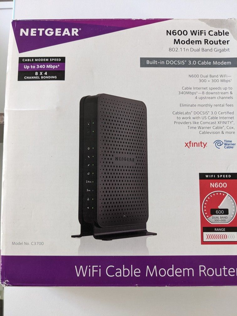 NETGEAR - N600 WIFI cable Modem Router