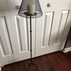 Tall Pewter Candle Holder