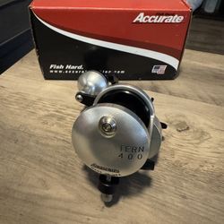 Accurate Tern 400 Left Handed Salt Water Fishing Reel. 