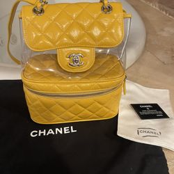 Yellow Chanel Backpack