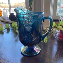 Vintage Carnival Glass Pitcher