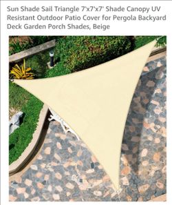 7x7x7 shade sail. New. Pick up AZ Ave & Ray