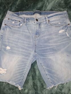 Aeropostale Light Wash Distressed Denim Shorts