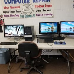 Desktop Dual screen Monitors 