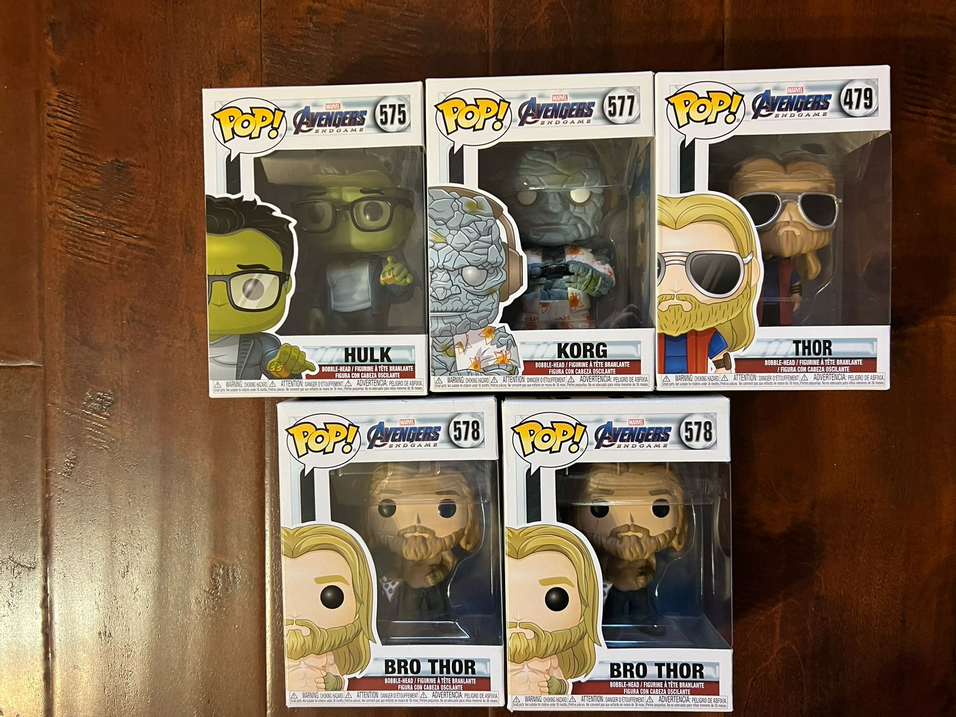 Funko Pop! Avengers: Endgame Set (5-Pack) – Thor, Hulk, Korg