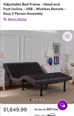 Alwyn Home Adjustable Bed Frame with Wireless Remote , brand new in the boxes.