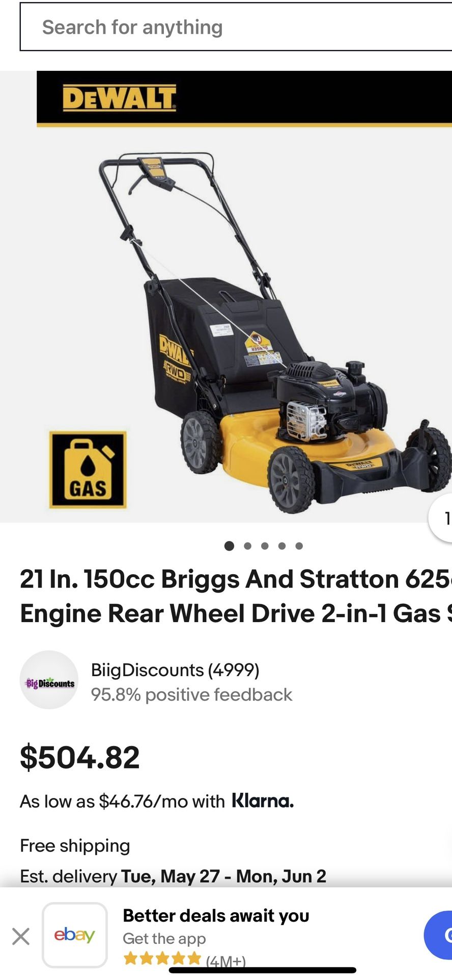 Dewalt Lawnmower