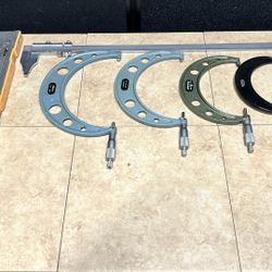 Complete O.D I.D Mitutoyo & Starrtt Micrometer Set