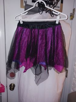 Purple and Black Glitter costume Tutu Skirt adult (size Large)