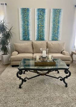 Smokey Robinsons Estate Wrought Iron Large Coffee Table