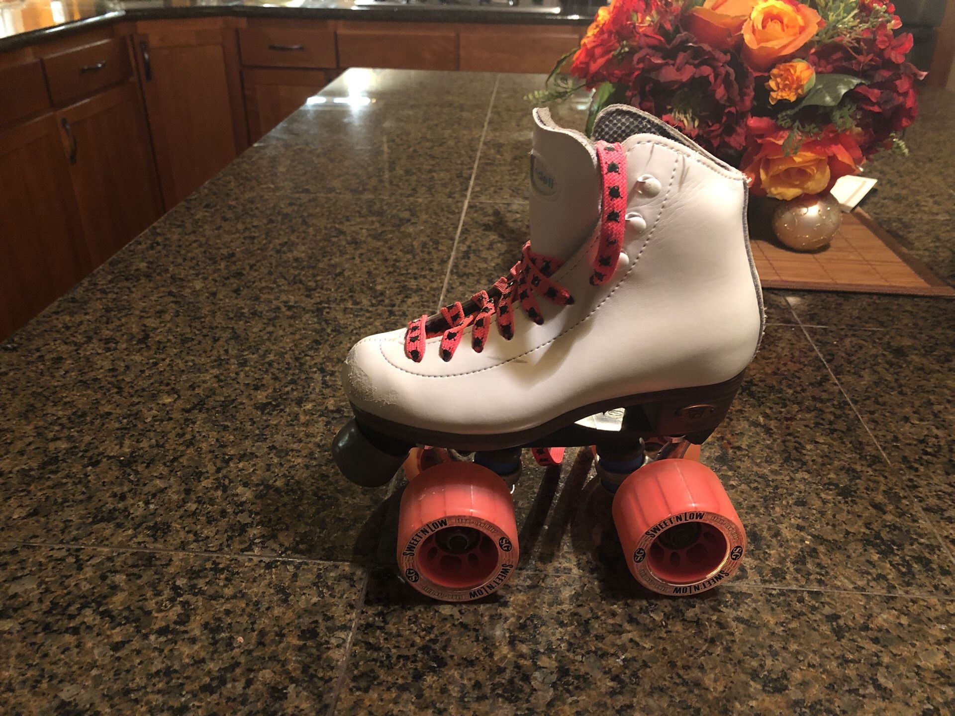 Girls speed skates