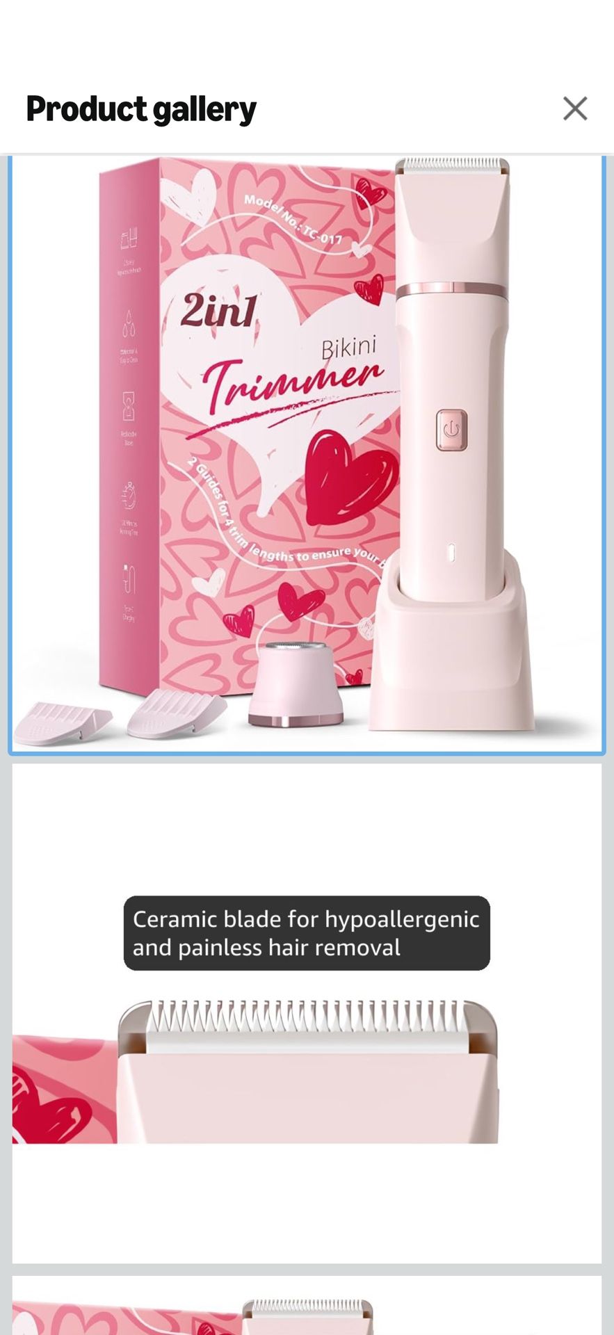 Bikini Trimmer for Women - Painless Electric Razors for Silk Skin,Cordless Body Shaver for Trip,Replaceable Lady Facial Razor, IPX7 Waterproof&Easy Cl