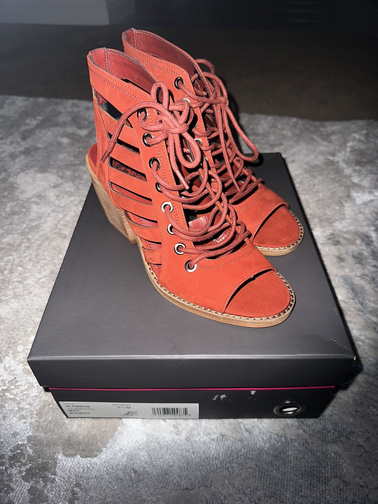 Vince Camuto Red Lace Up