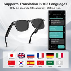 New EarlySincere Smart Glasses – AI Translation, Bluetooth 6.0