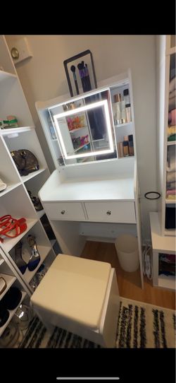 Small makeup Vanity perfect for narrow spaces