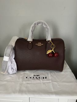 Coach Rowan Large Satchel Bag In Maple Color