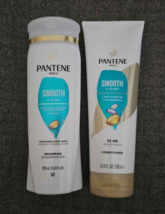 Pantene Smooth & Sleek Shampoo And Conditioner Set