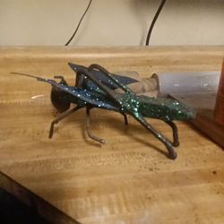 Rail Road Nail  Made - N  - To Grass Hopp Urrr - Yard Critter Grasshopper Welded 