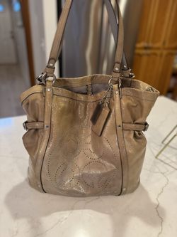 Coach Audrey Andie Cinched Leather Tote