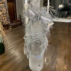 Christmas / winter vodka bottle