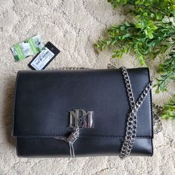 NWT Badgley Mischka Metal Fringe Bag | Purse | Black |