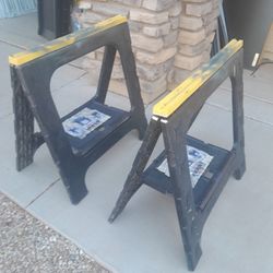 2 Workhorse Saw Horses 29" Long Sawhorses 