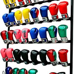 Boxing Glove Storage Rack Wall Mount Dryer Holds 20 Pairs, Boxing Glove Storage Garage, Hang Up Boxing Gloves to Dry Out