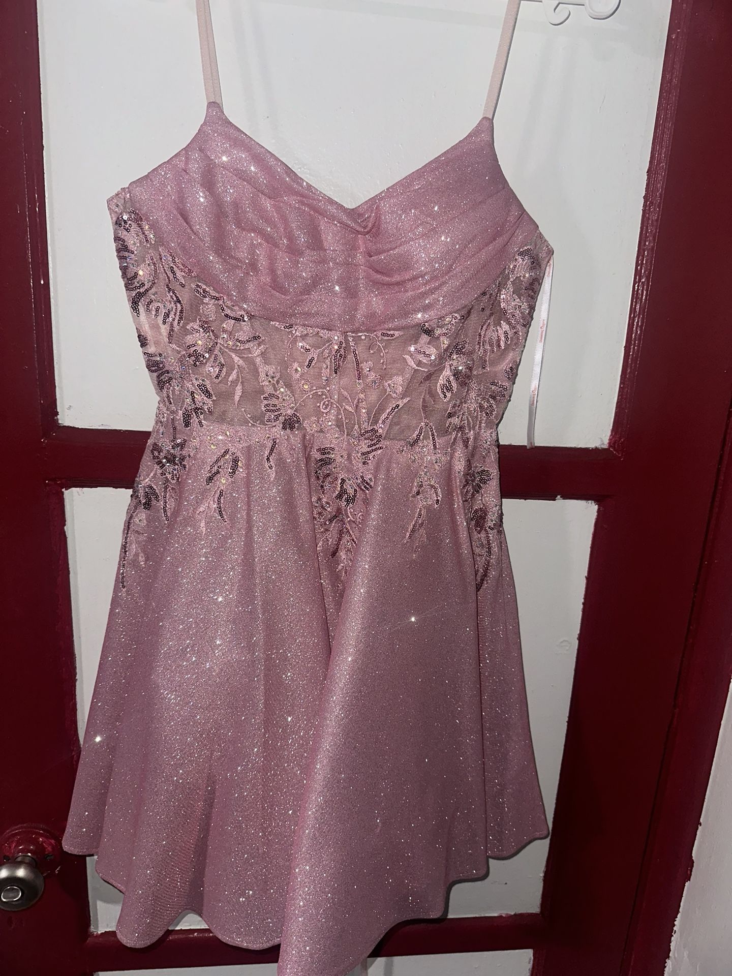 Girls Pink Sparkle Dress (xS)