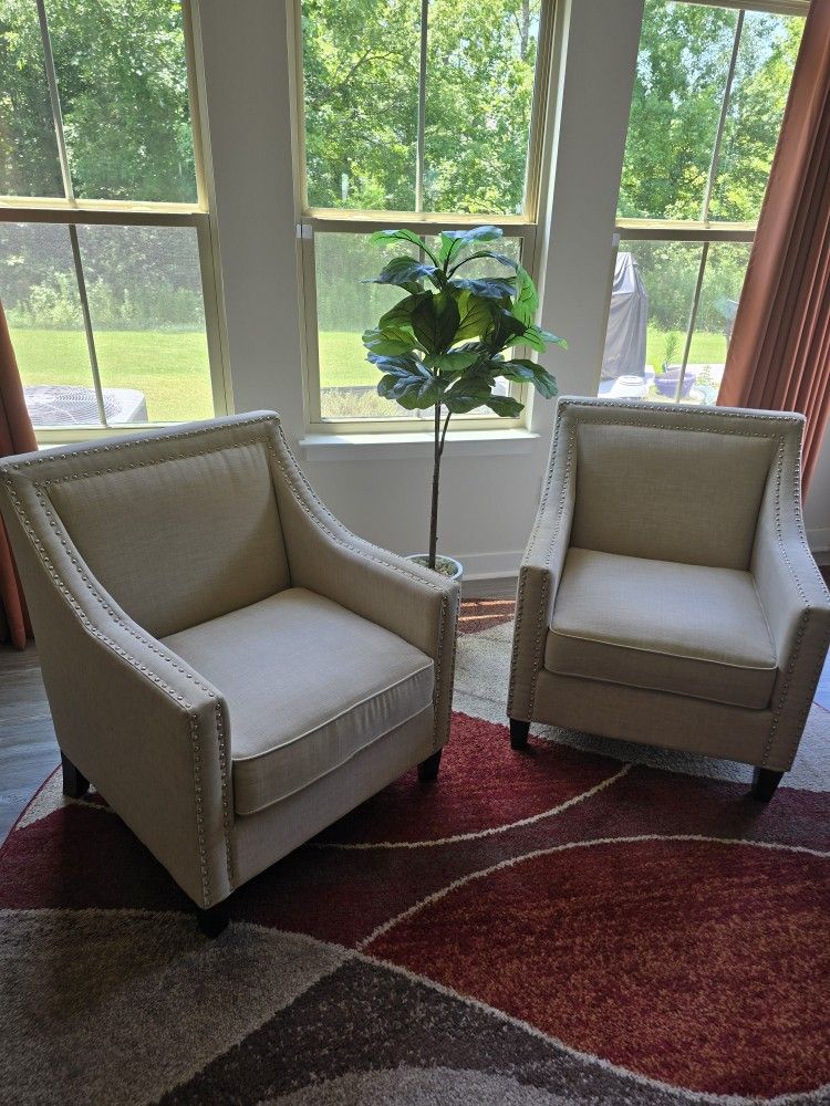 Pair of Biege Armchairs