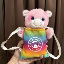 Mini Build A Bear Pink Cow